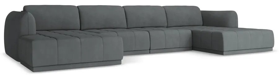 Тъмносив ъглов диван Hoku – Makamii