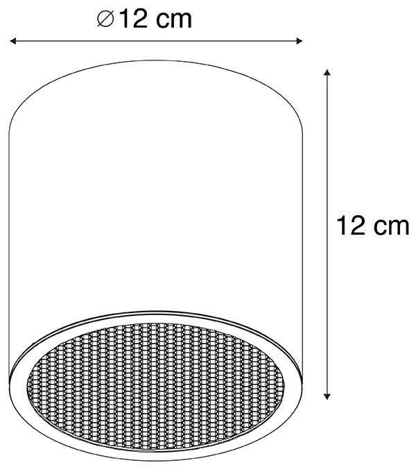 Дизайнерски повърхностно монтиран прожектор черен GU10 111mm - Impact Honey