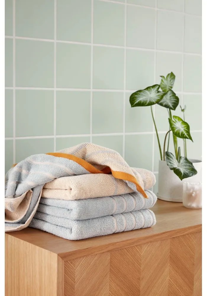 Синя и оранжева памучна кърпа Dora, 50 x 100 cm - Hübsch