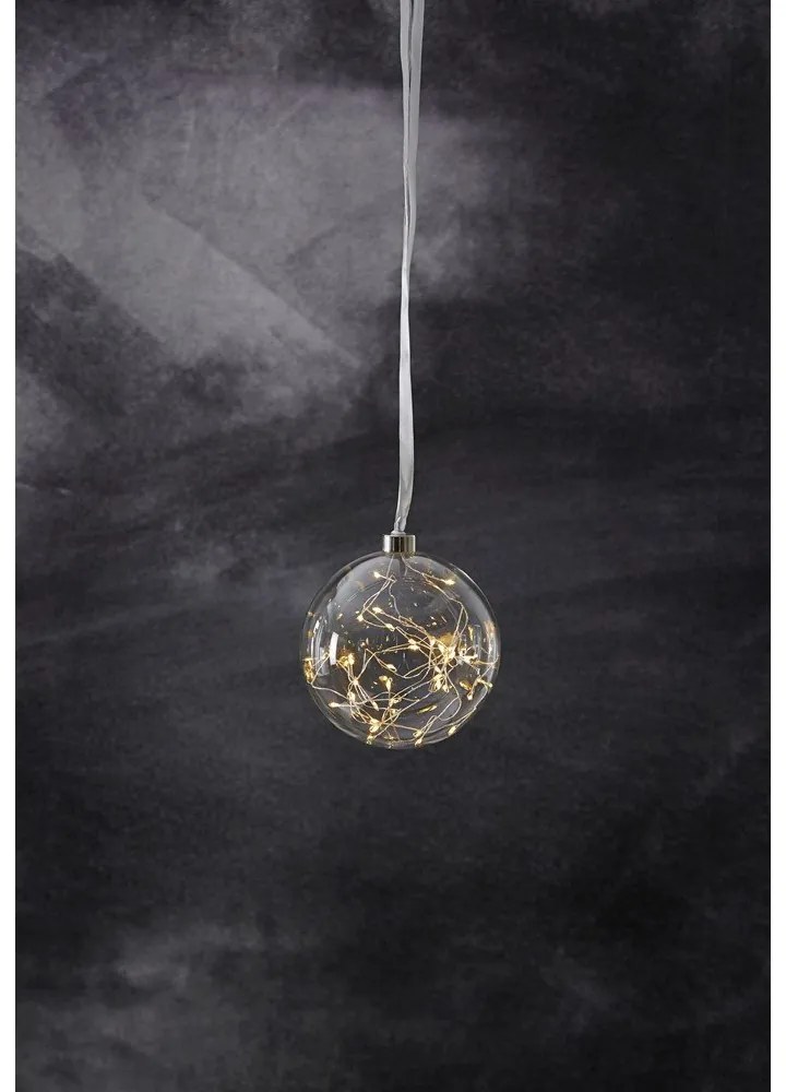 Бяла коледна светлинна украса ø 15 cm Glow – Star Trading