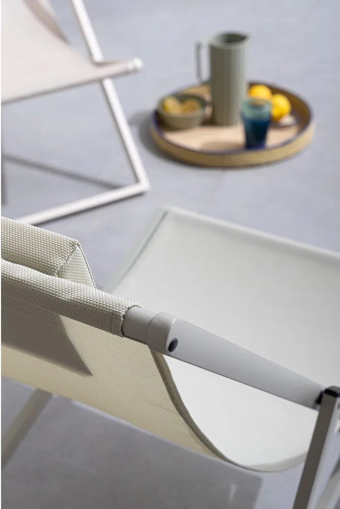 Кафяво-сив градински шезлонг метален Taylor – Bizzotto