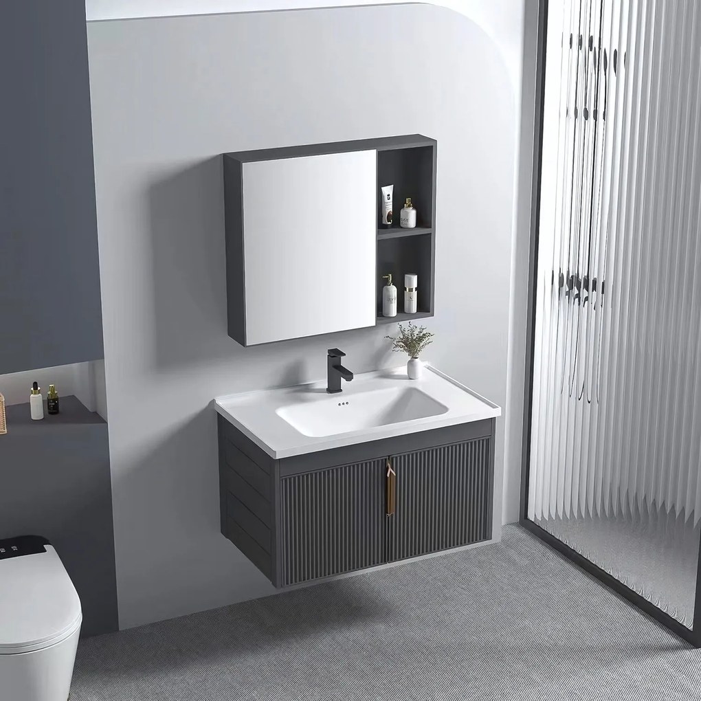 Комплект мебели за баня с мивка Astor 60cm Grey