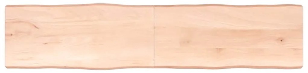 363923 vidaXL Плот за маса 220x50x(2-6) см необработено масивно дърво жив ръб