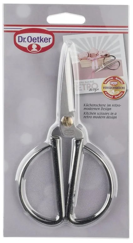 Кухненска ножица Dr.Oetker Retro 4615, 17 см, Неръждаема стомана, Сребрист