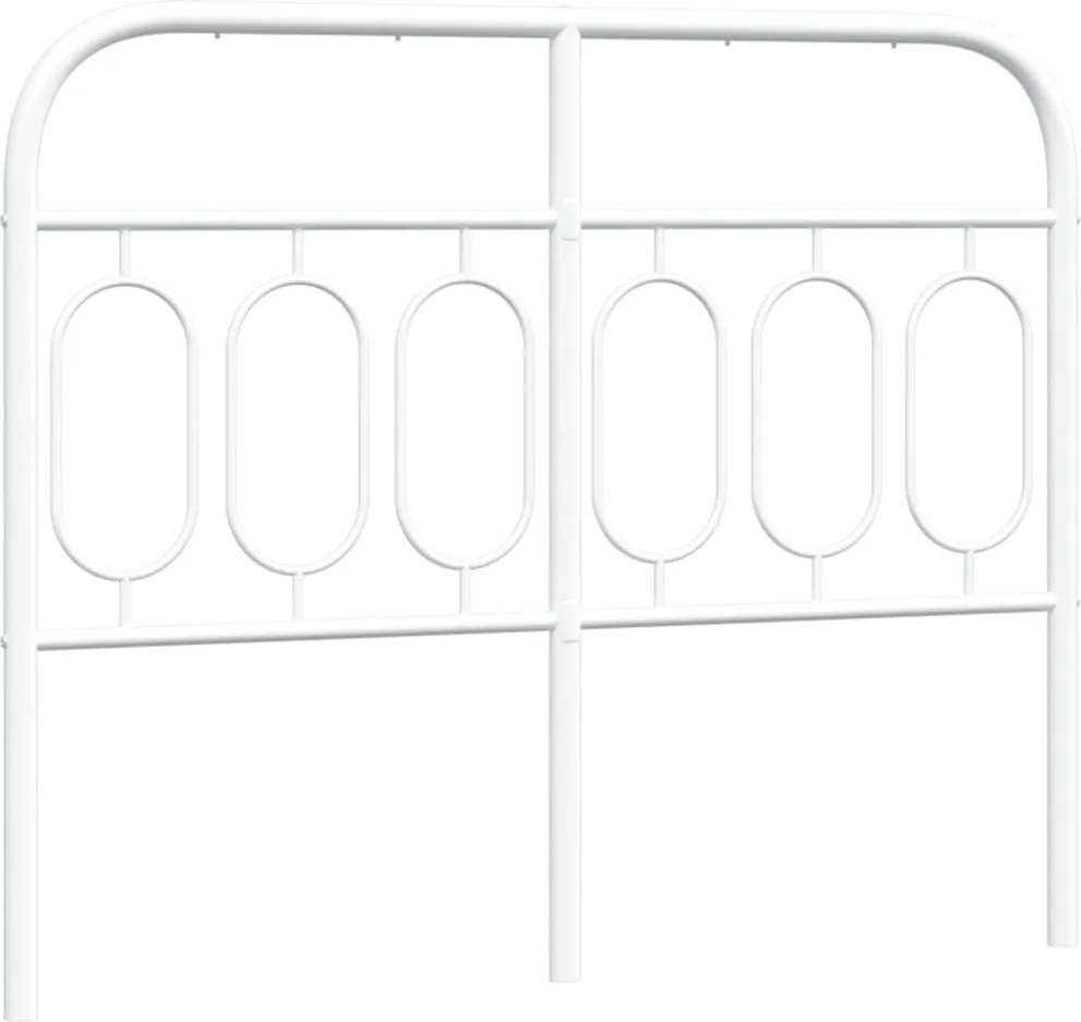 377197 vidaXL Метална резервна табла за легло, бяла, 120 см