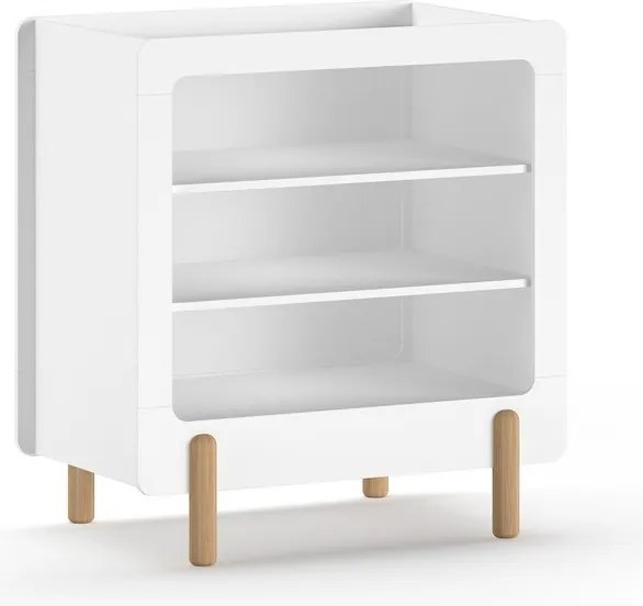 Бял детски скрин с маса за преповиване 88x95x57 cm Smile – Vipack