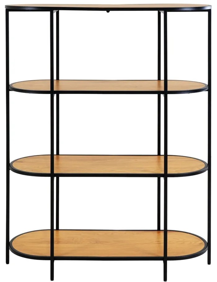 Черна етажерка в дъб 36x111 cm Vita - House Nordic