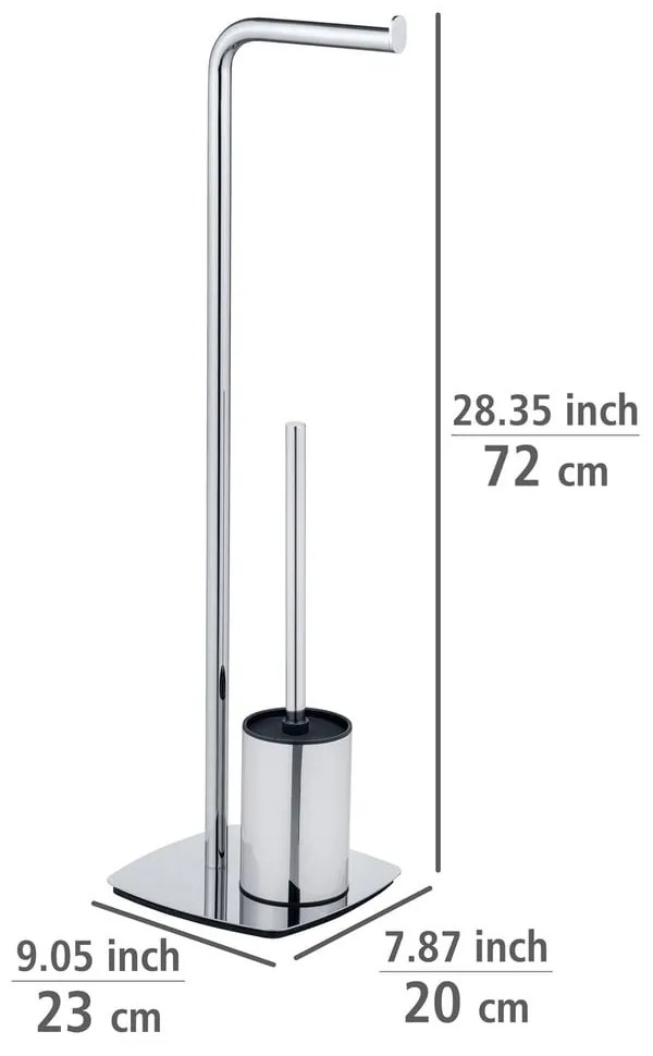 Държач за тоалетна хартия с четка от неръждаема стомана Iria - Wenko