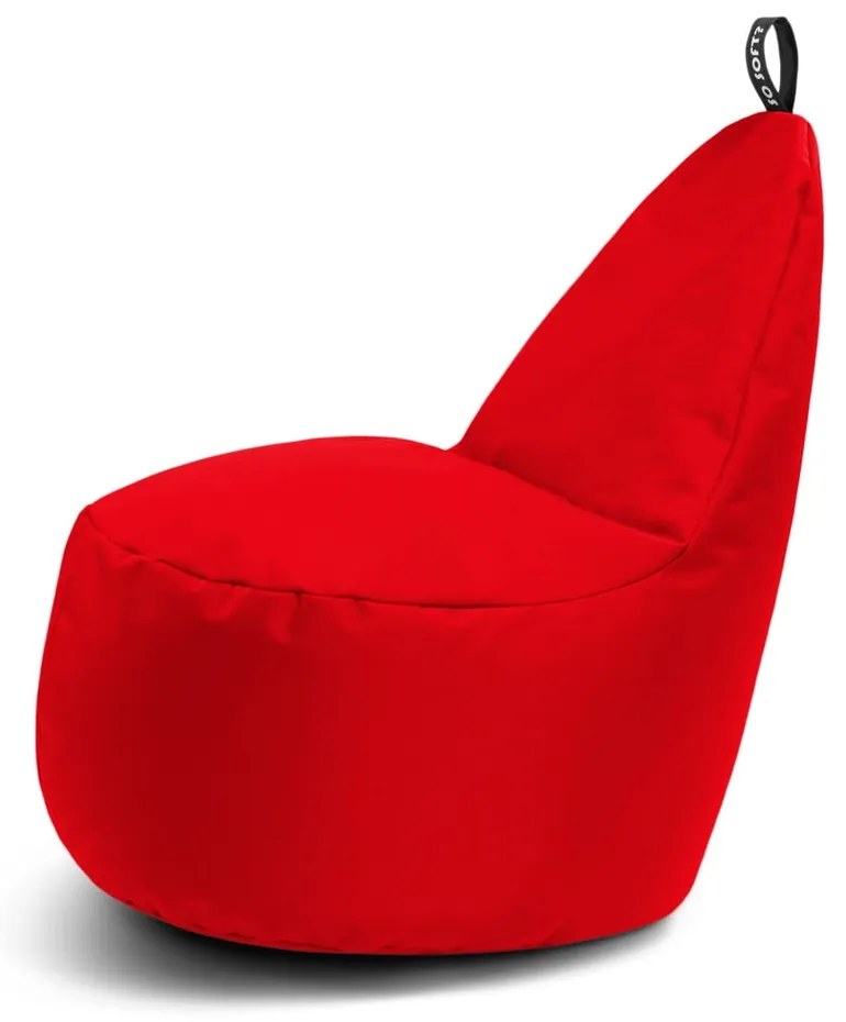 Червен детски пуф Lull M – So Soft?