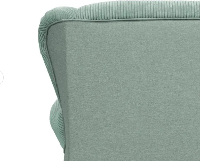 Кресло от рипсено кадифе в цвят мента Lord – Ropez