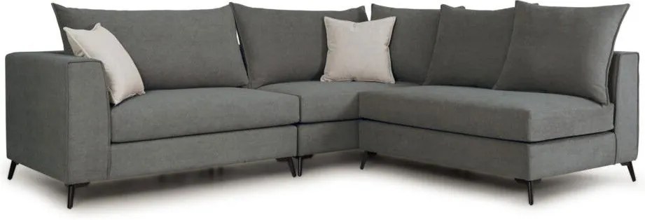 Ъглов диван Ricap-Сиво