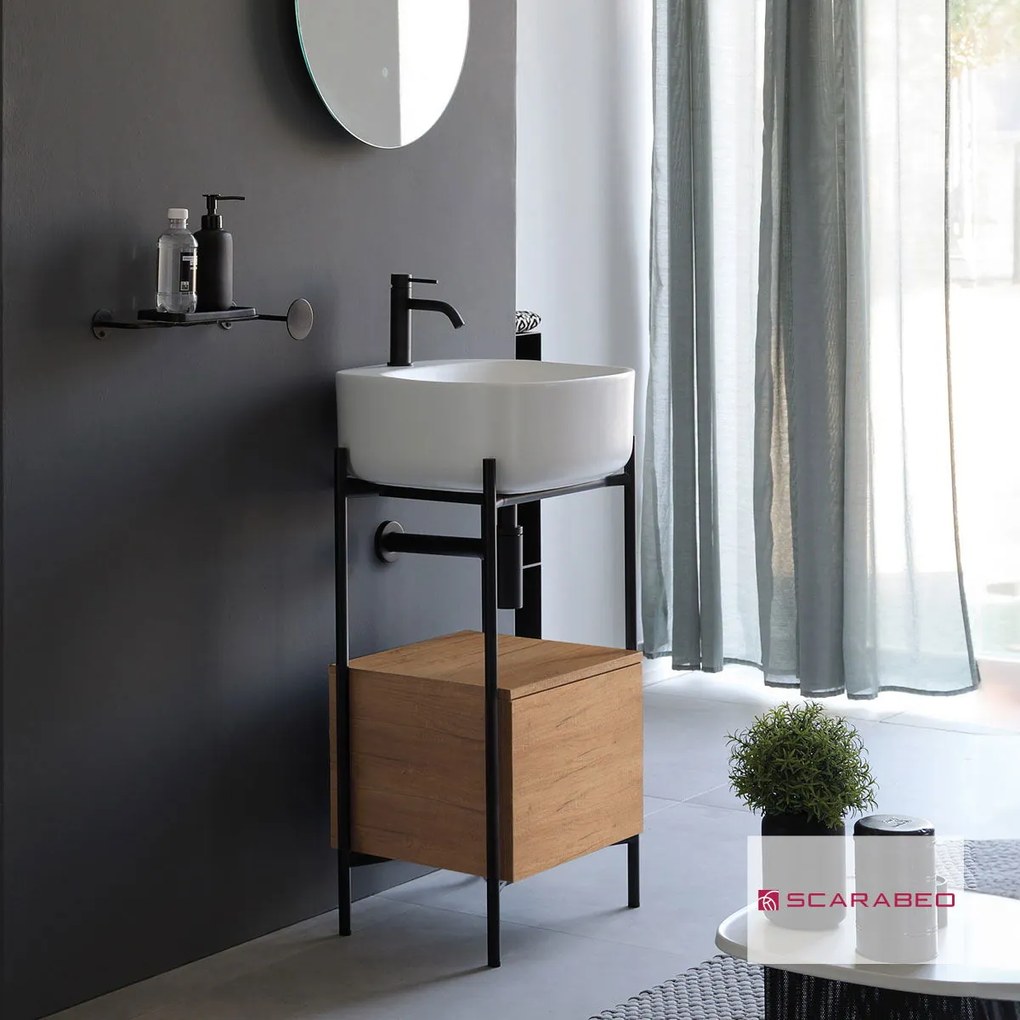 Комплект за баня Laila 2702-NROP с чекмедже 2711-89 Scarabeo