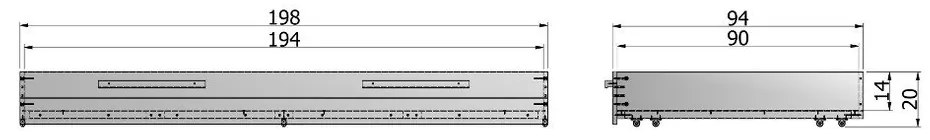Сиво чекмедже за под легло 90x200 cm Dennis – WOOOD