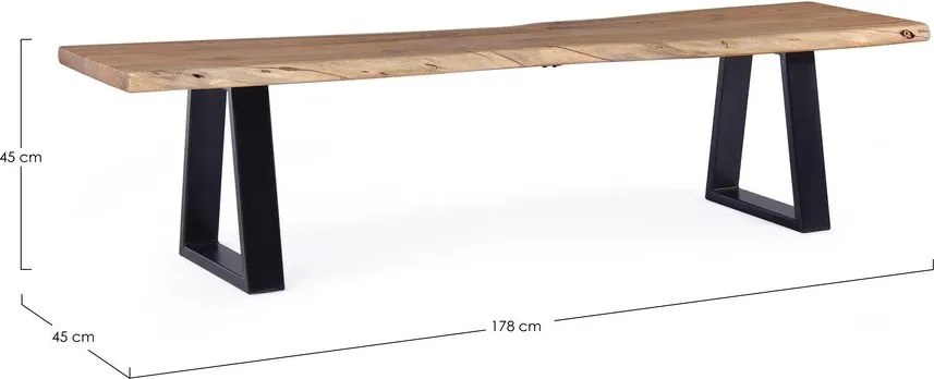 Пейка от масивно дърво в естествен цвят Artur – Bizzotto