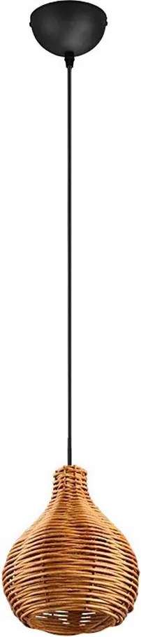 Reality - Висяща лампа на кабел SPROUT 1xE14/40W/230V кафяв/ратан