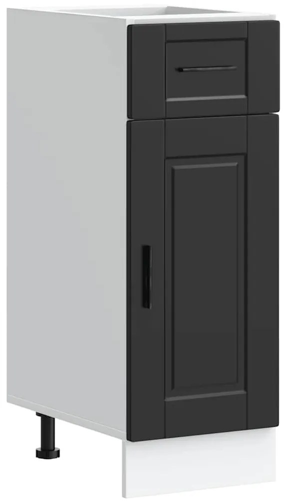 853938 vidaXL Кухненски шкаф Porto, черен, инженерно дърво