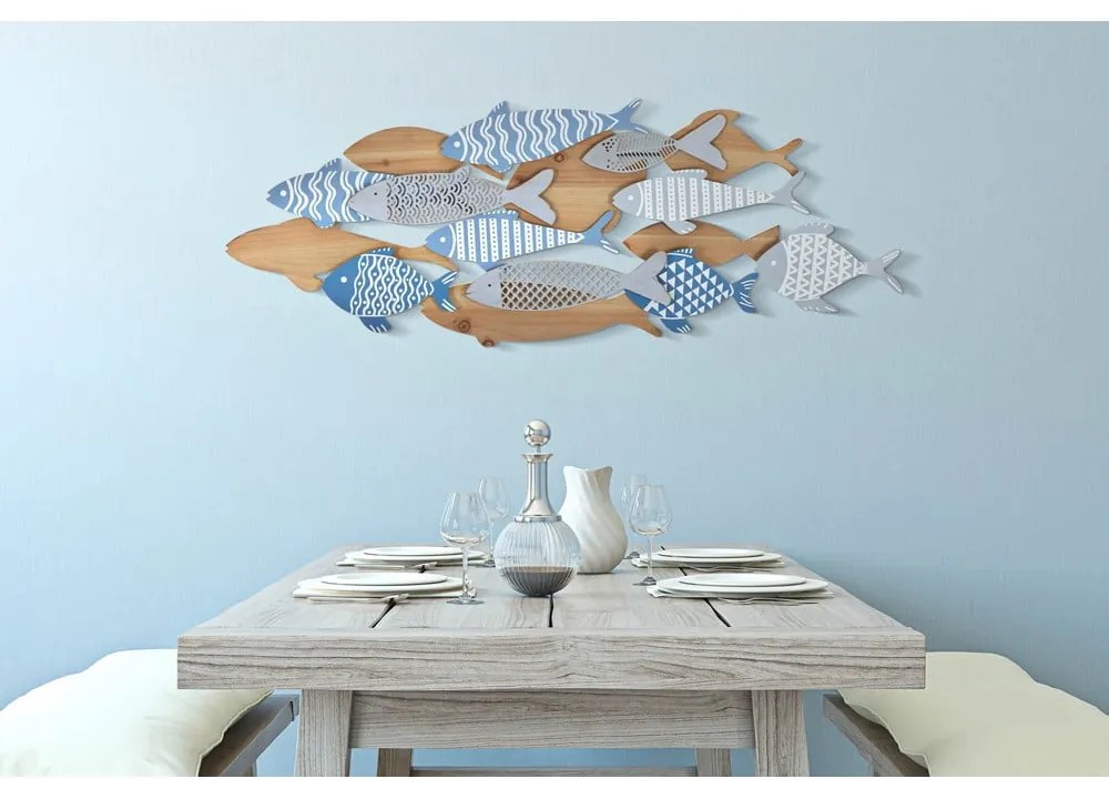 Метална декорация за стена 91x33,5 cm Fish – Mauro Ferretti
