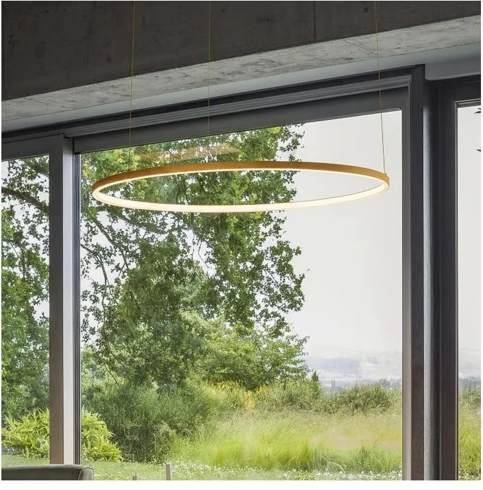 Ideal Lux - LED полилей на кабел ORACLE SLIM LED/37W/230V CRI 90 Ø 70 см златист