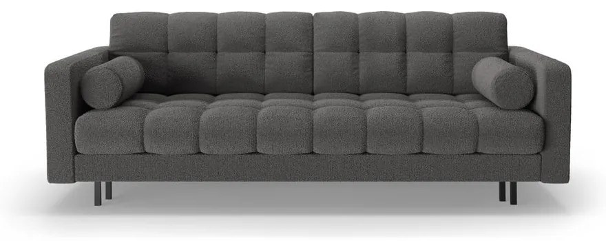 Тъмносив разтегателен диван с място за съхранение от букле 222 cm Bali – Cosmopolitan Design