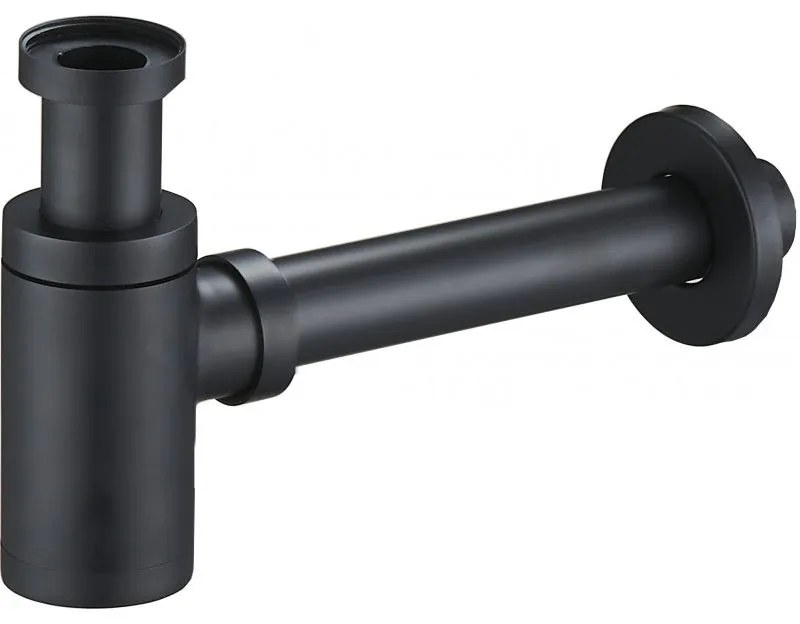 Mexen полусифон за мивка, кръгъл, черен - 79950-70