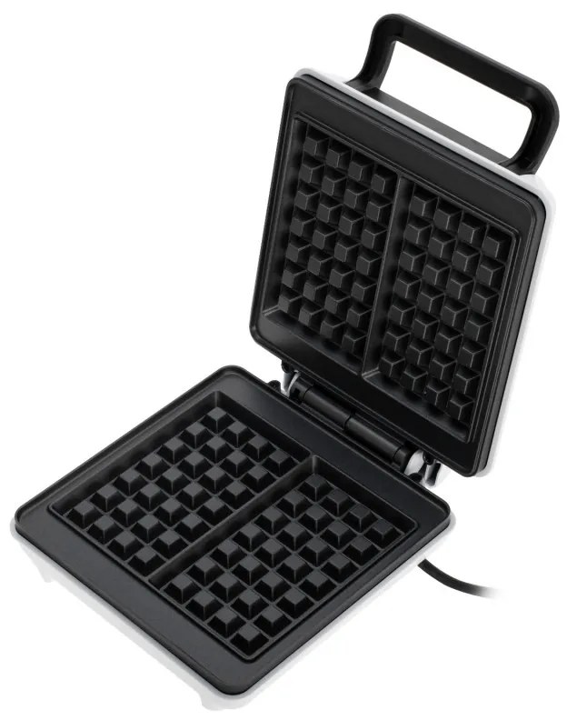 Гофретник Mesko MS 3091, 1800W, Незалепващо покритие, 2 плочи, Неплъзгащи се крачета, Бял