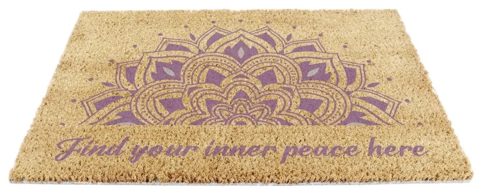 Изтривалка от кокосови влакна 60x90 cm Find Your Inner Peace – Artsy Doormats