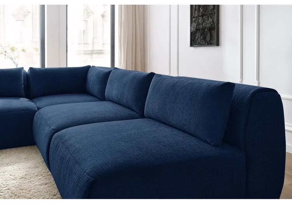 Тъмносин ъглов диван (променлив) Jeanne - Bobochic Paris