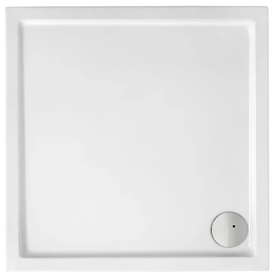 Акрилно душ корито, A27T004000, Roca, SQUARE, бял, 80х80х7.5см