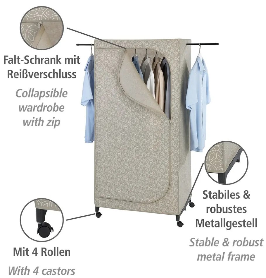 Бежов текстилен гардероб 75x160 cm Balance – Wenko