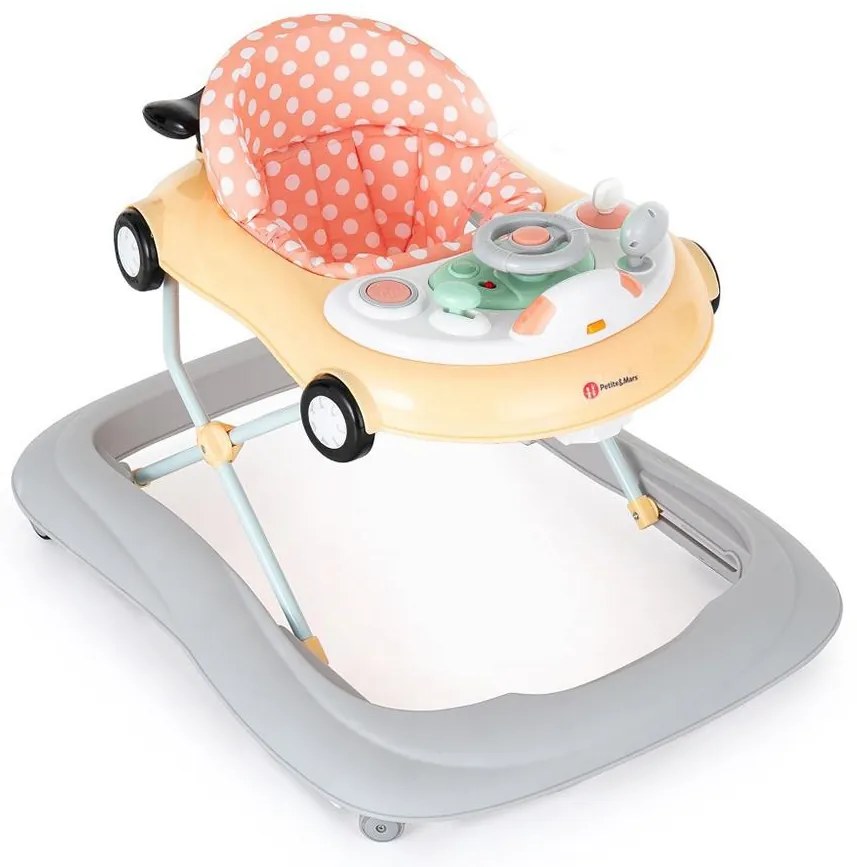 PETITE&amp;MARS - Бебешка проходилка с мелодия CABRIO 2xAA оранжев