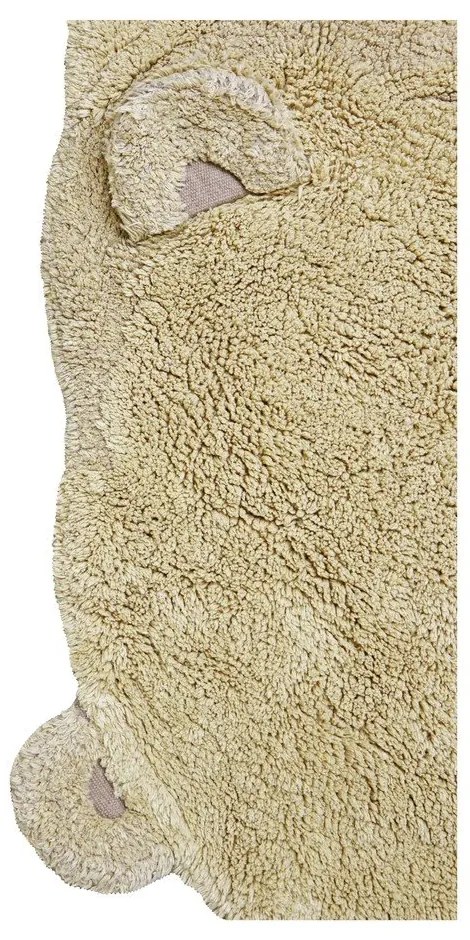 Бежов ръчно изработен памучен детски килим подходящ за пране 120x122 cm Bear – Lorena Canals
