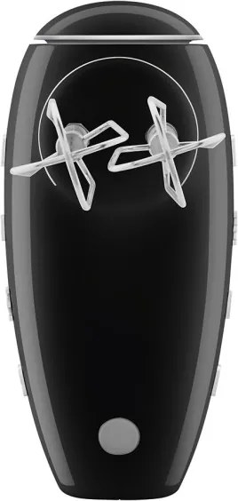 Ръчен миксер SMEG 50's Style HMF01BLEU, 250W, 9 скорости, Турбо, Скрит LED дисплей, Таймер, Аксесоари, Черен