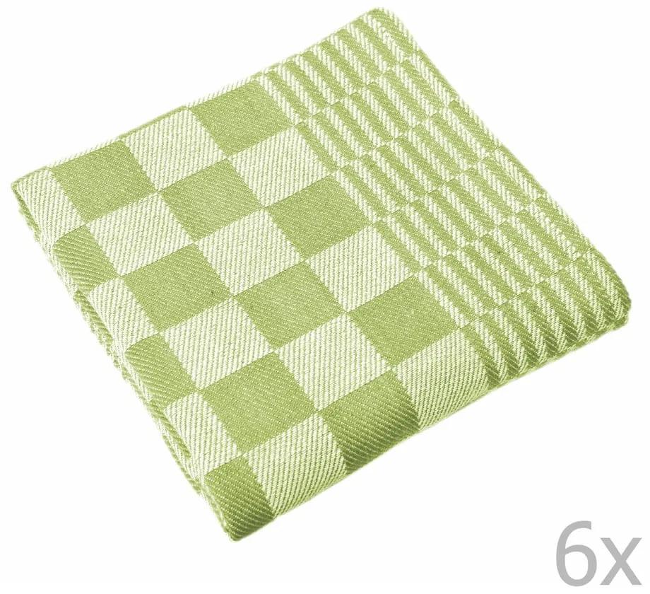 Комплект от 6 зелени кърпи за чай , 65 x 65 cm Mineur - Tiseco Home Studio