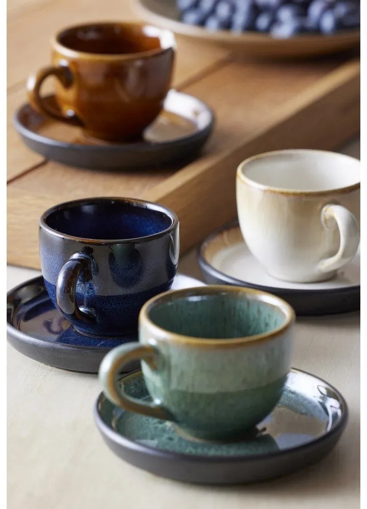 Зелена керамична чаша за еспресо 70 ml Gastro Green/Black – Bitz