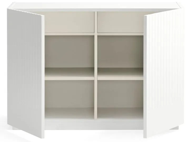 Бял нисък скрин с чекмеджета 100x70 cm Doric - Teulat