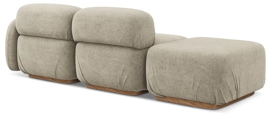 Бежов модулна лежанка от букле (ляв ъгъл) Ailani – Makamii