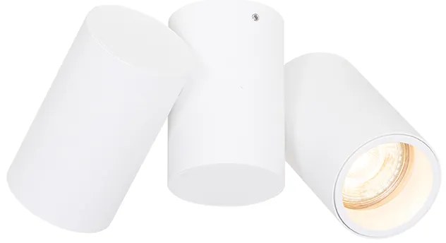 Дизайнерски прожектор бял 2-светлина регулируем - Michael