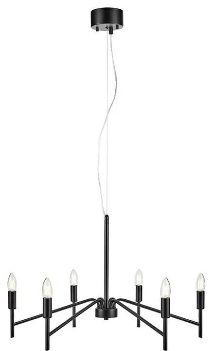 Черно висящо осветително тяло , ø 70 cm Monarch - Markslöjd