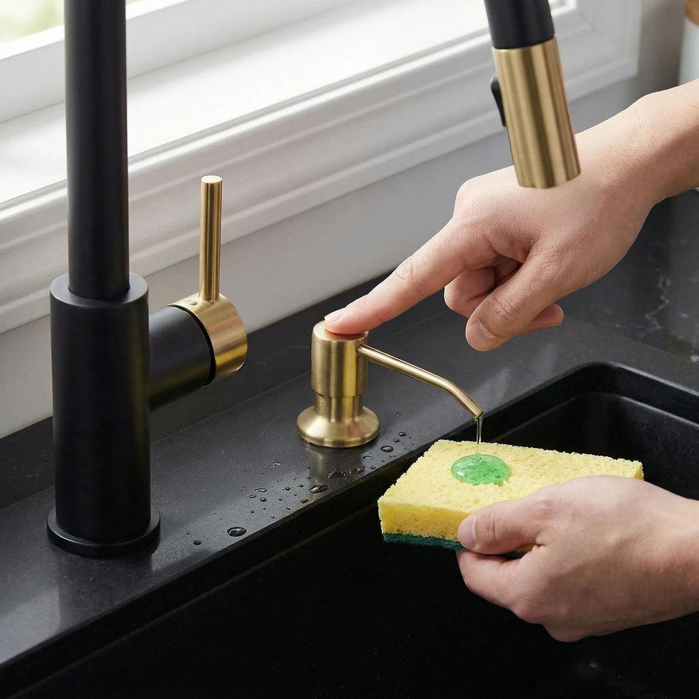 Дозатор Rea LON Brush Gold