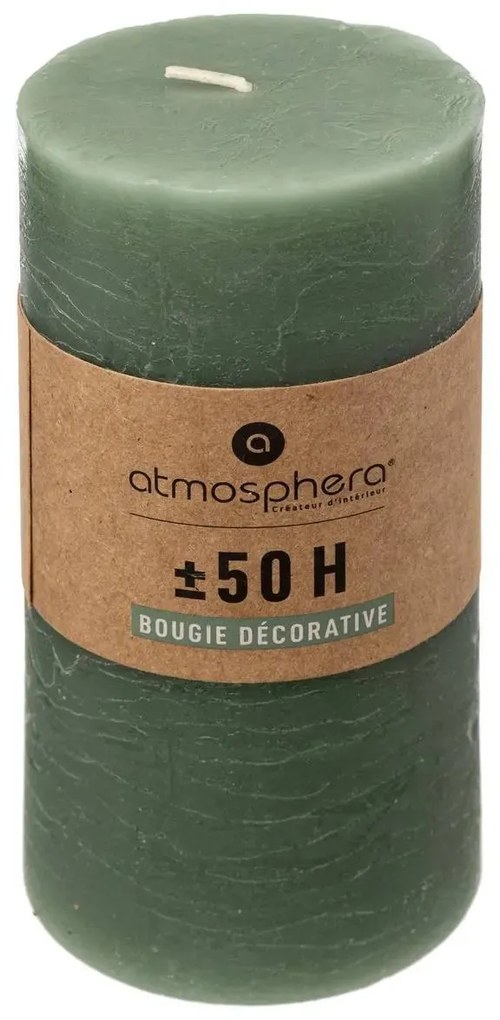 Свещ без аромат atmosphera Olia, Кръгла, 7x14 cm - Тъмносив