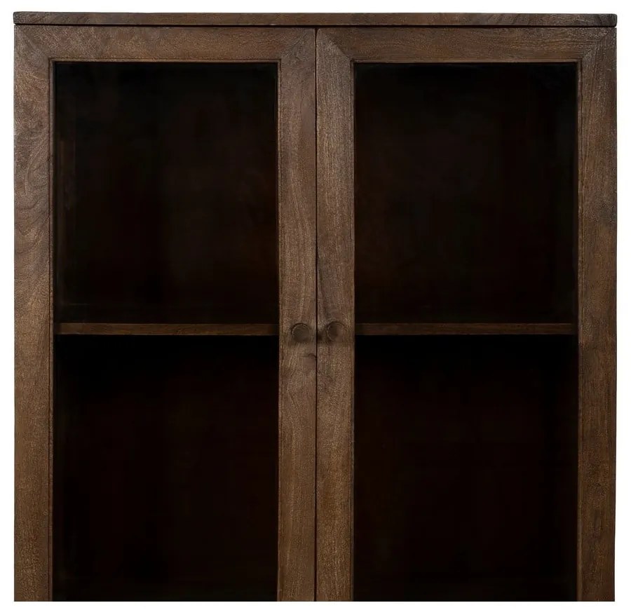 Кафява витрина от масивно манго 80x140x40 cm Ravi – Ixia