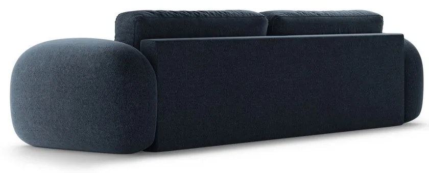 Тъмносин шенилов сгъваем/с място за съхранение диван 262 cm Tonale – Cosmopolitan Design