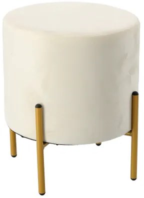 Кръгла табуретка на крака за дневна или спалня Сив