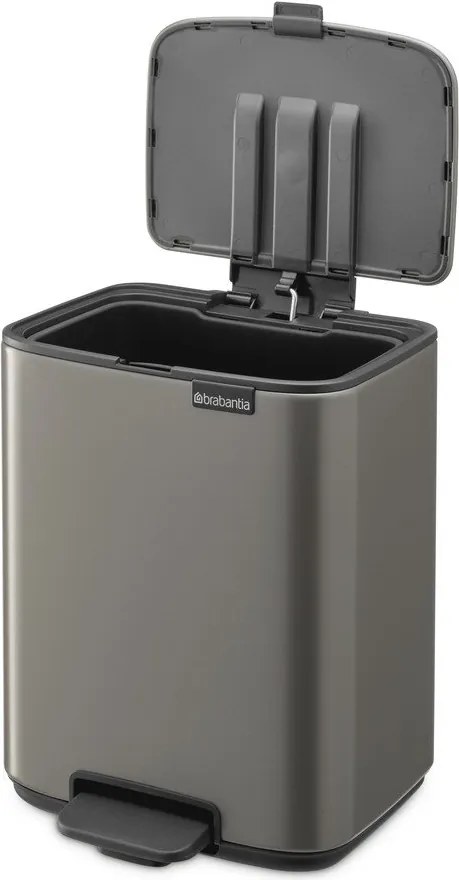Сиво стоманено кошче за боклук с педал 7 l Bo – Brabantia