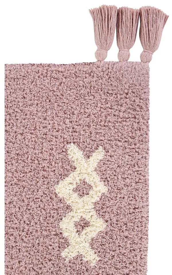 Розов ръчно изработен памучен детски килим подходящ за пране 140x200 cm Noah – Lorena Canals