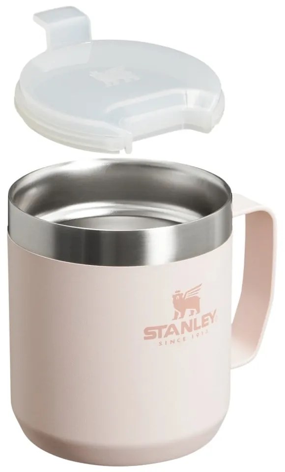 Светлорозова термочаша от неръждаема стомана 350 ml Stay-Hot Camp Mug Rose Quartz – Stanley