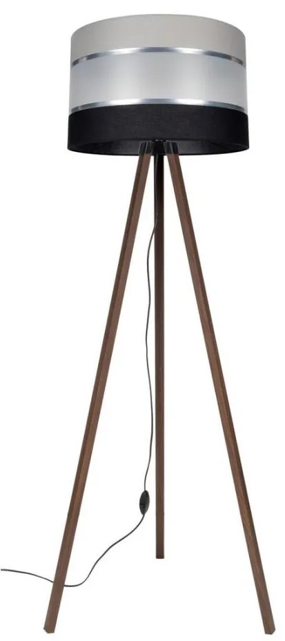 Подова лампа CORAL 1xE27/60W/230V кафява/черна/сива/хром