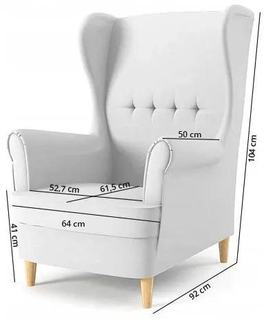 Тъмносив дизайнерски фотьойл в скандинавски стил