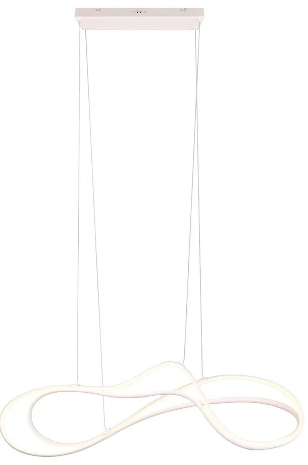 Бяло LED висящо осветително тяло с метален абажур Nala - Trio Select