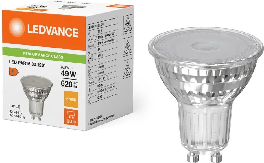 LED рефлекторна лампа PAR16 GU10/6,9W/230V 2700K 120° - Ledvance